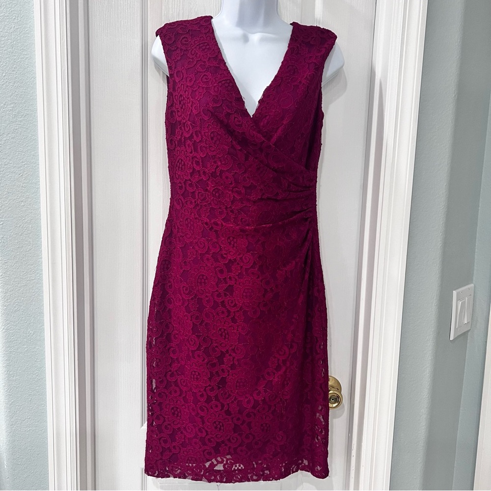 Lauren Ralph Lauren Purple Midi Dress
